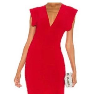 Norma Kavali Red plunge dress!!
